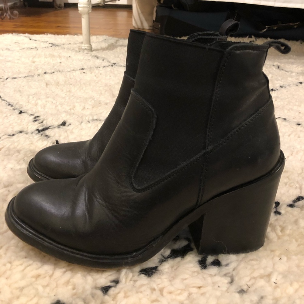 TopShop Leather Booties